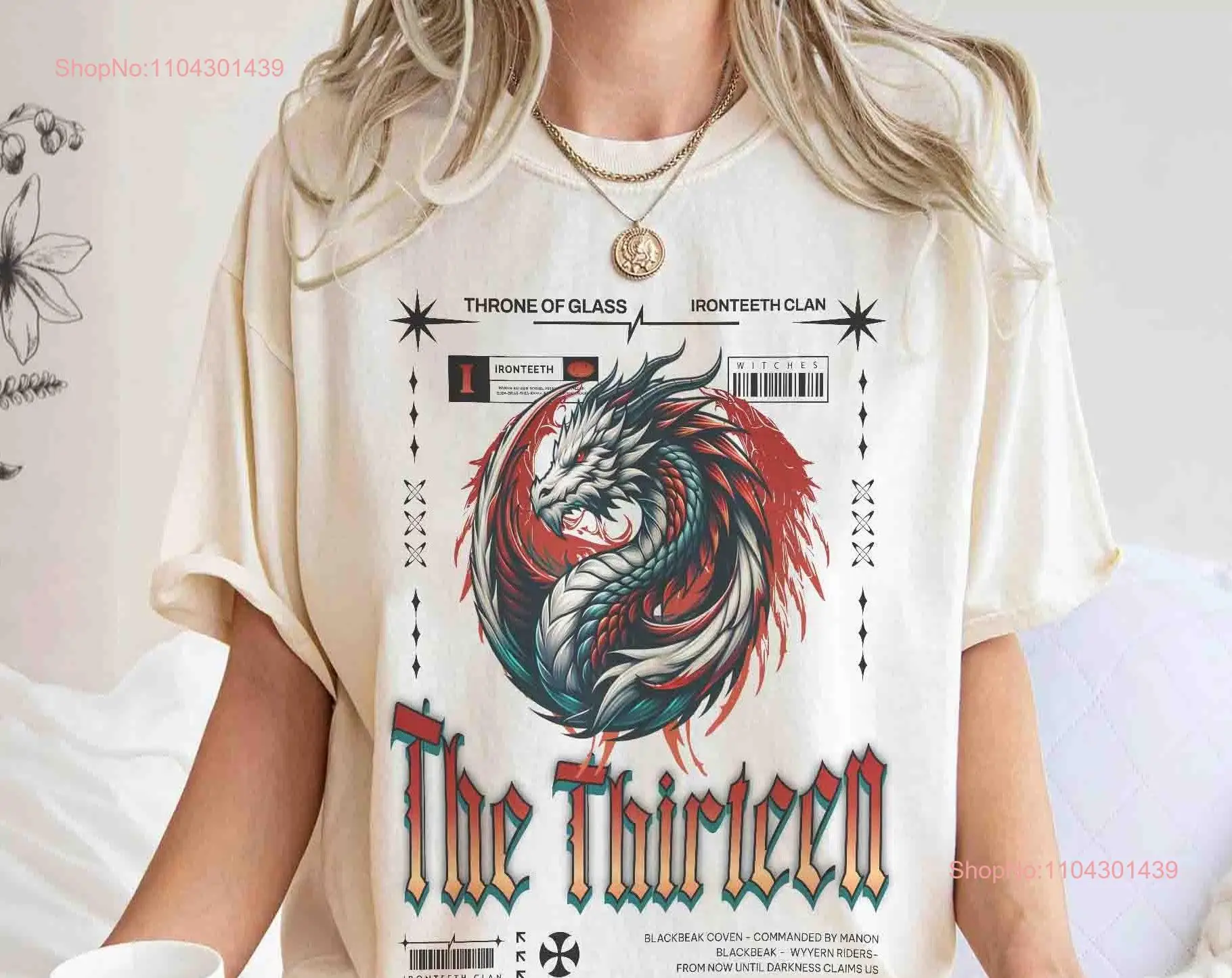 Футболка Тринадцать комфортных цветов Трон стекла Manon Blackbeak Ironteeth Witches Dorian Haviliard