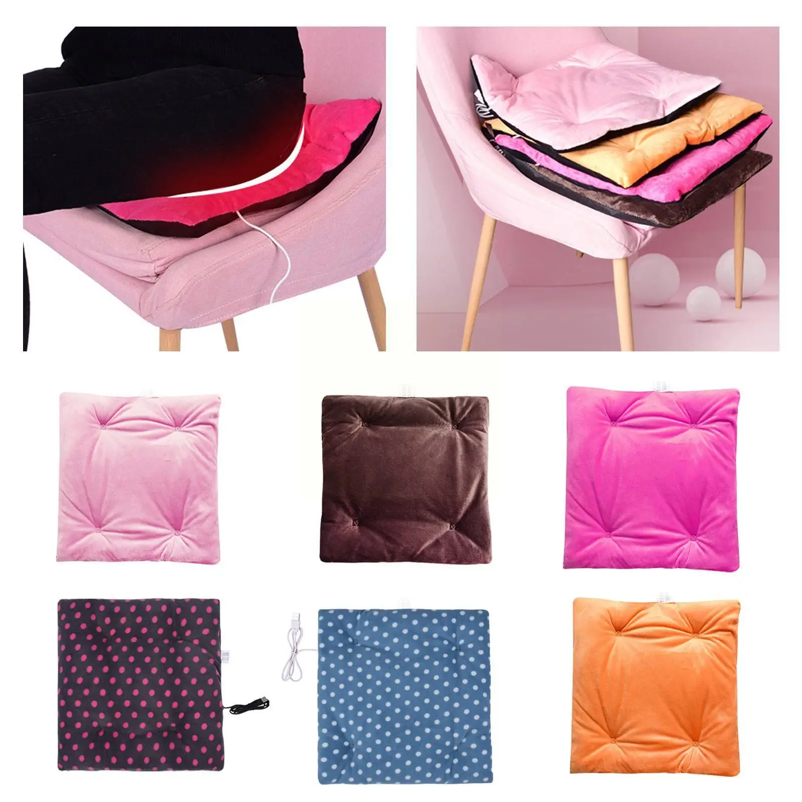 

Usb Electric Heating Pad Autumn Winter Warm Car Office Heating Chair Cushion Home Cushion Pads Household Dormitory B6o2