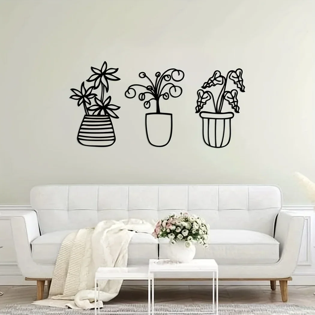 1 шт. металлический весенний цветок Настенный декор искусство в стиле бохо для