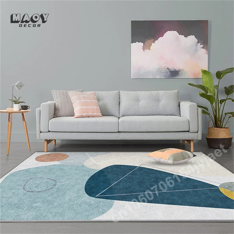 

Nordic Style Simple Carpet for Living Room Sofa Tea Table Area Rug Bedroom Decor Bedside Tatami Anti-Slip Floor Mat Bath Doormat