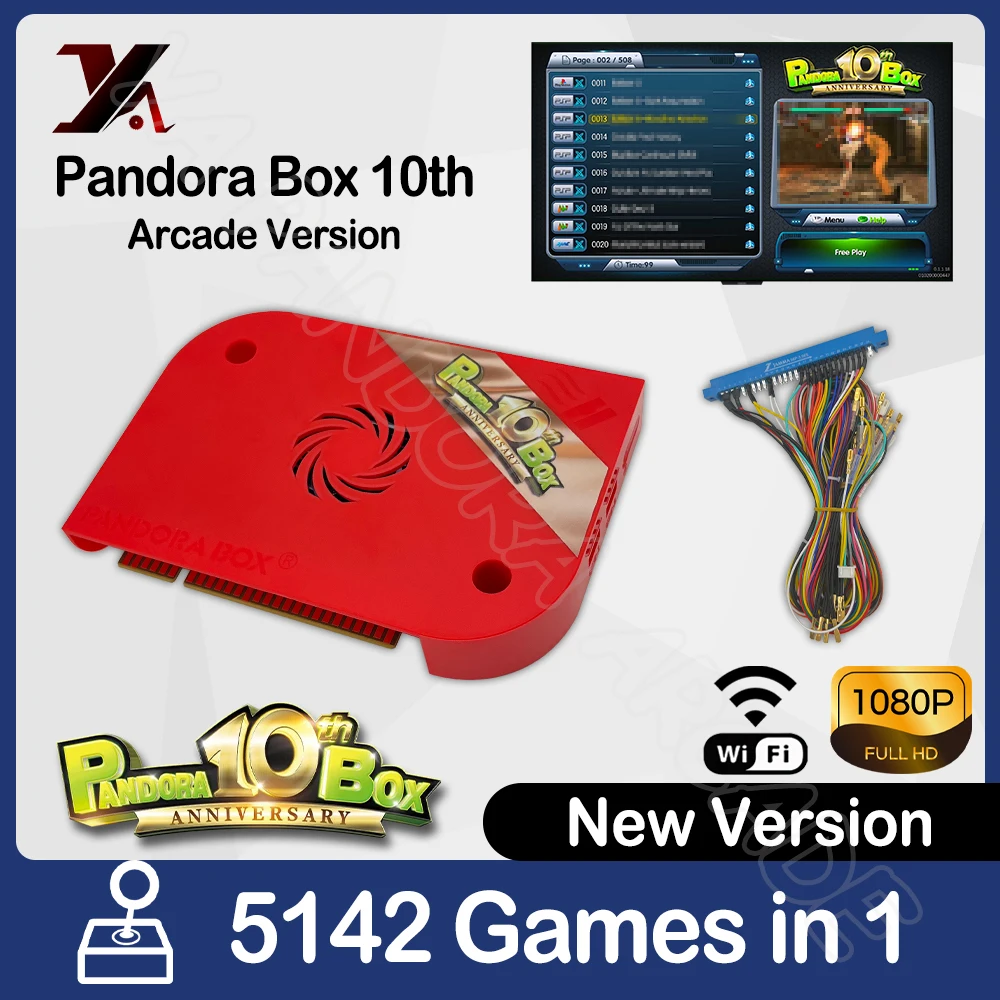 

New Version 5142 in 1 Pandora's box 10th Arcade Box WiFi Jamma Board Support CRT VGA HDMI Output 1080P FHD Arcade Cabinet
