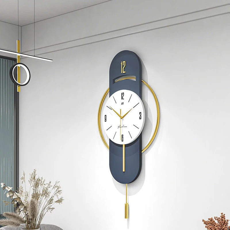 Большие настенные часы из дерева скандинавский тихий креативный гигантский