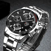 fashion mens watches men business stainless steel quartz wrist watch man casual leather watch luminous clock relogio masculino