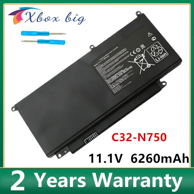 

C32-N750 Аккумулятор для ноутбука ASUS N750Y47JK-SL N750 N750J N750JK N750JV 11,1 V 6260mAh/69WH