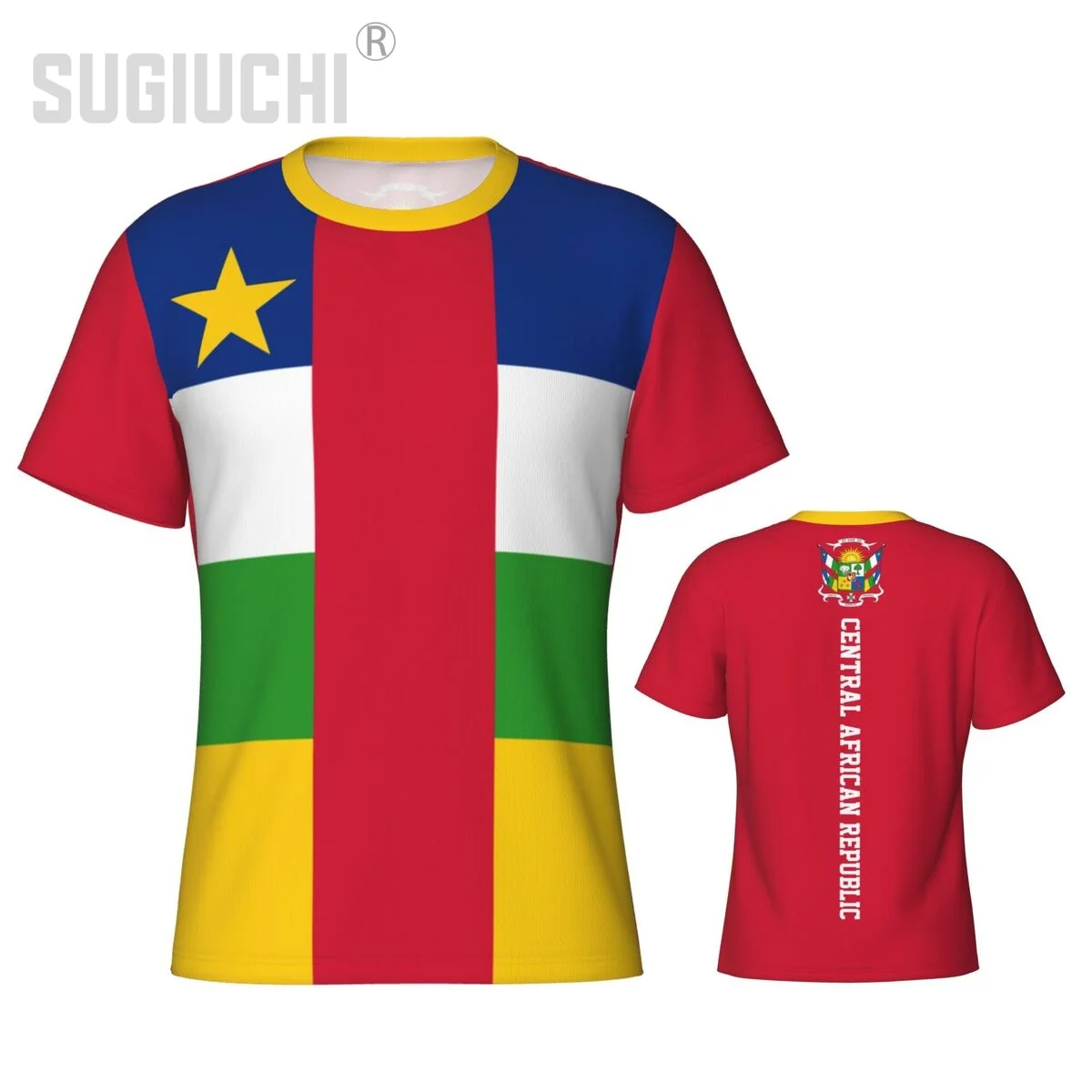 Узкая спортивная футболка с флагом Центральной Африки 3D для мужчин и женщин
