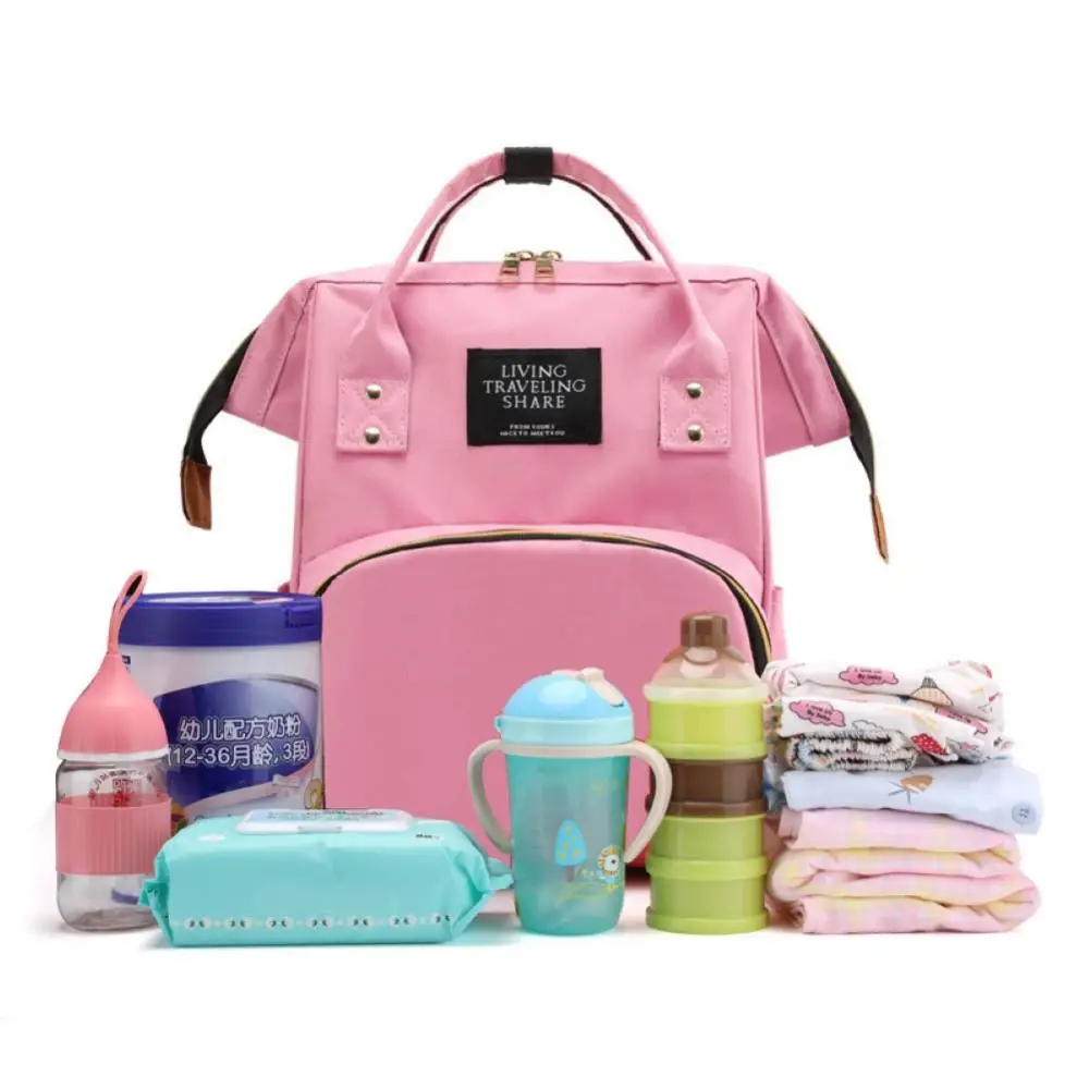 

Waterproof Zipper Travel Mommy Backpack Casual Baby Nursing Nappy Bag Handbag