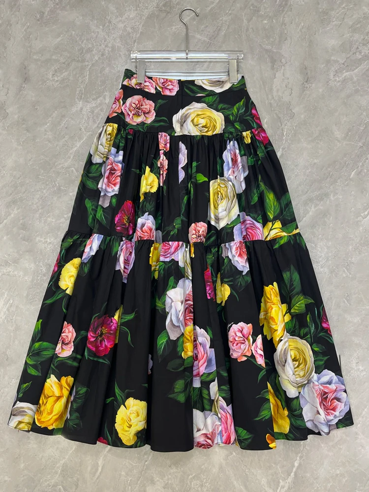 AELESEEN длинная юбка из 100% хлопка сицилийская женская весенне-осенняя модная