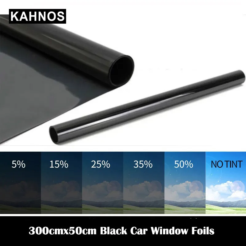 Тонировка для окон автомобиля 300 см х 50 пленка защиты от солнца на окнах съемная