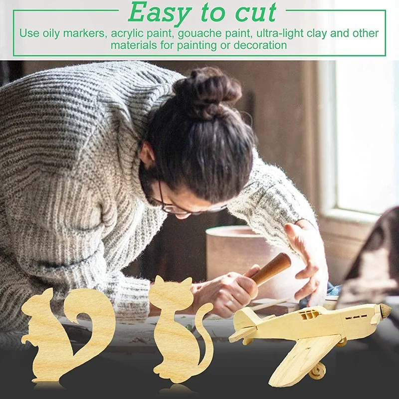 10Pcs 20X20X0.2Cm Basswood Sheets Unfinished Wood Board, Rectangle Blank Wooden, Wooden Cutouts For Crafts