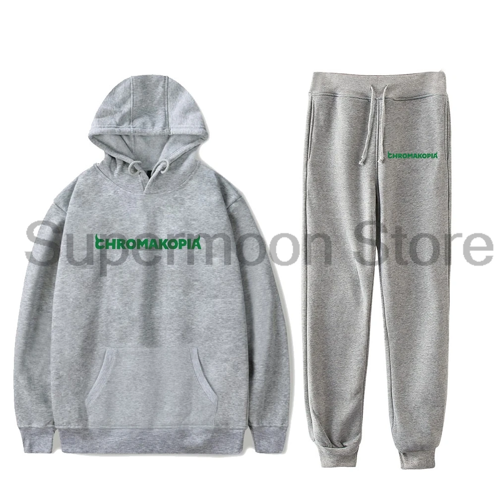 New Music Album Chromakopia Hoodies Jogger Pants Unisex Two Piece Set Sweatshirts+Sweatpants Women Men's