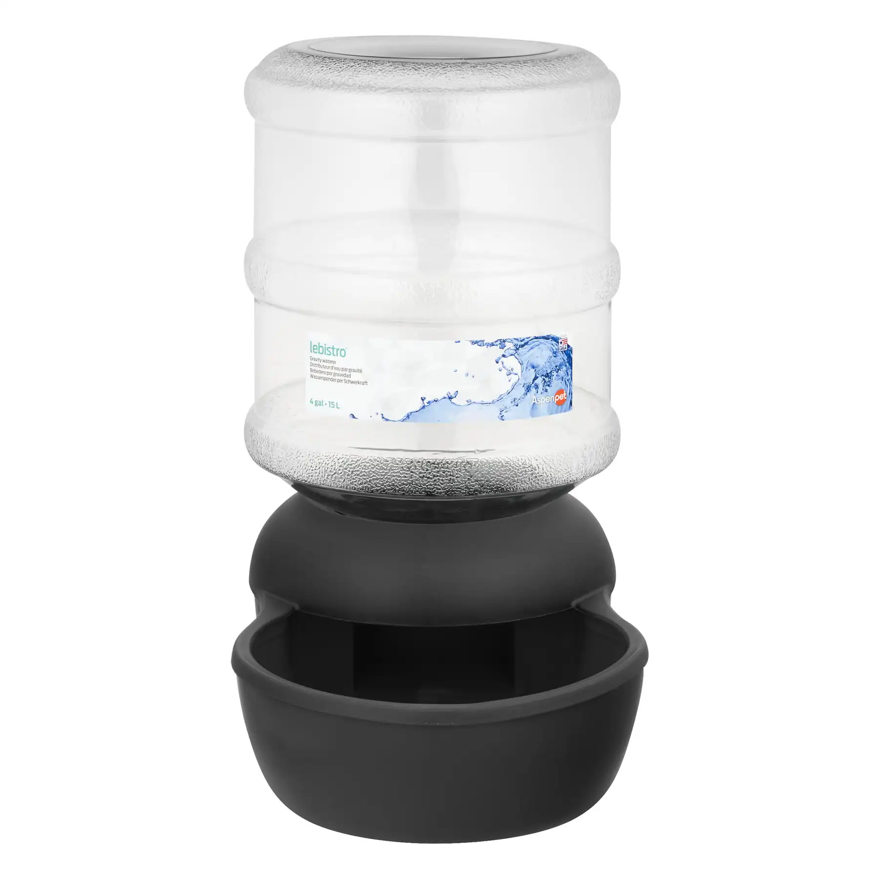 

Gravity Dog and Cat Waterer, Dark Grey, 4 Gal