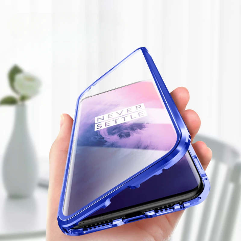 

360° Protection Metal Magnetic Phone Case For Samsung Galaxy S21 S22 23 Ultra Plus Double Sided Glass Transparent Cover