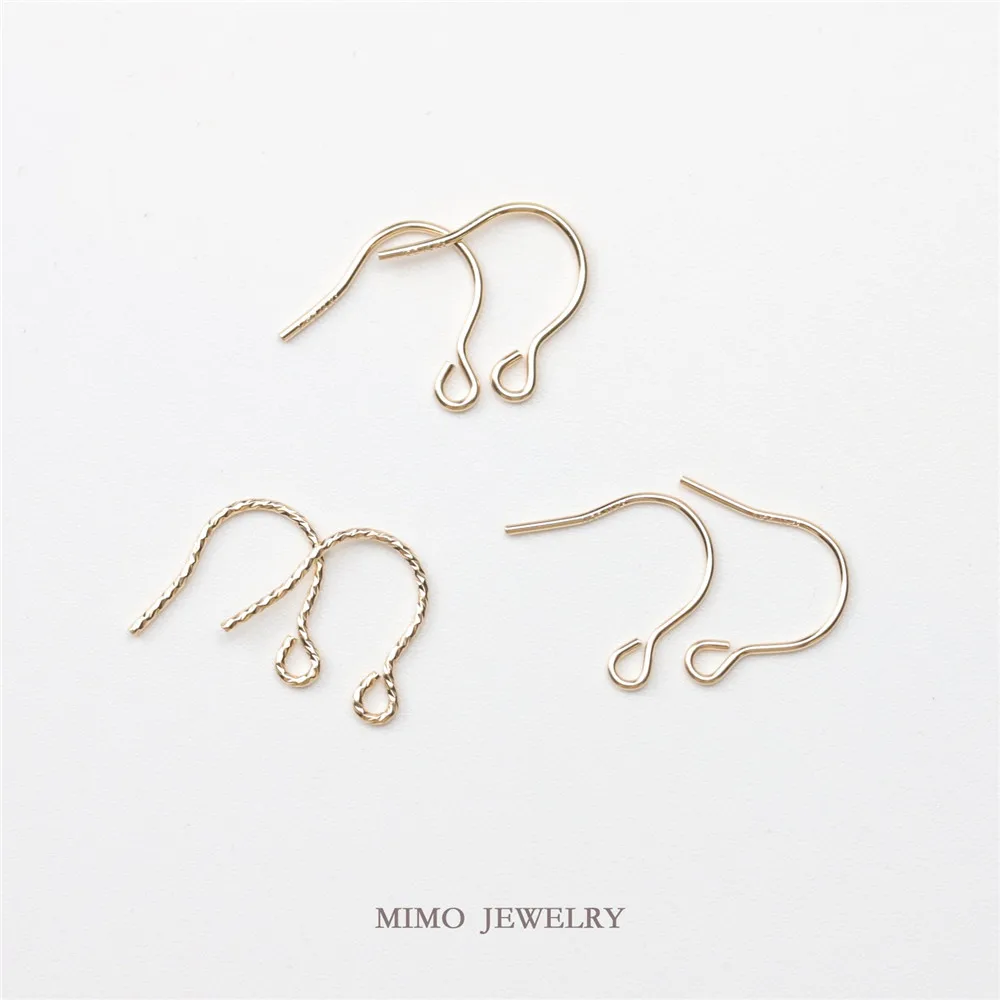 

USA 14K Gold Filled Smooth small ear hook hand DIY short ear hook earring accessories