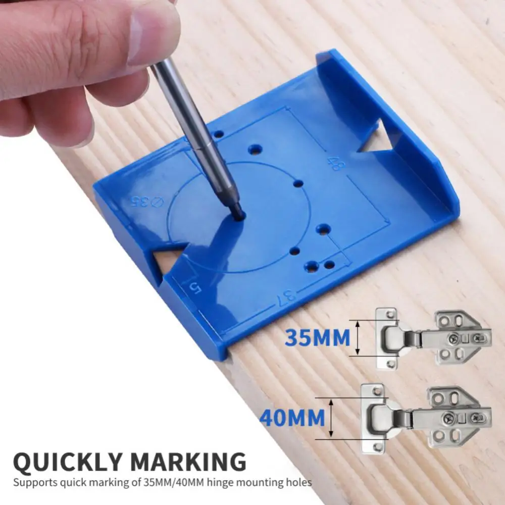 

35/40mm Hinge Drilling Jig Set Concealed Guide Hinge Hole Drilling Locator Woodworking Hole Opener Door Cabinet Accessories Tool