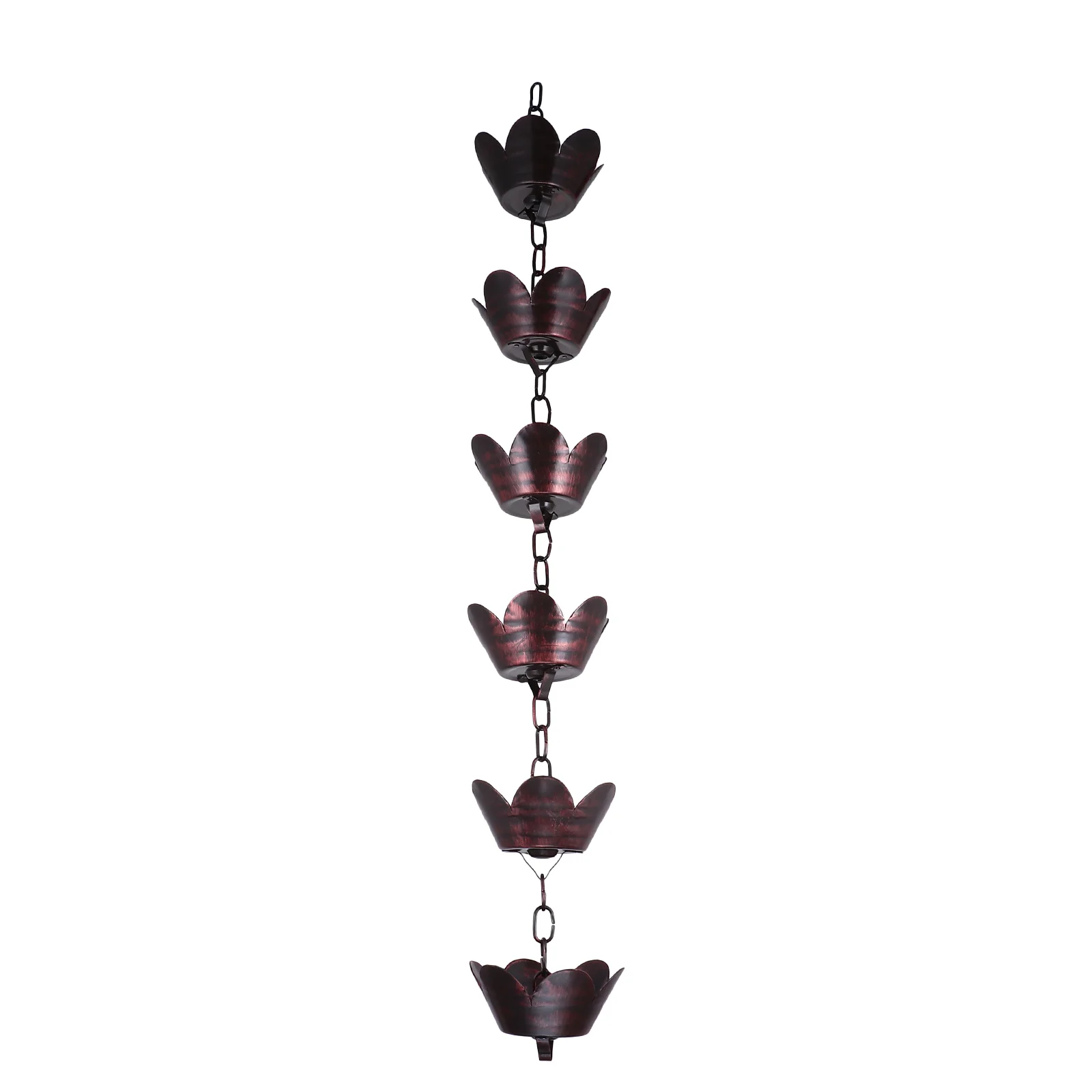 Rain Chain Gutter Water Chains Downspout Hanging Flower Drain Diverter Bell Chimes Metal Lotus Cup Catcher Rainwater