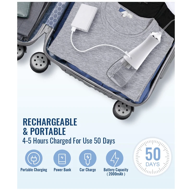 Перезаряжаемый водный Флоссер Высокочастотный импульсный бытовой очиститель