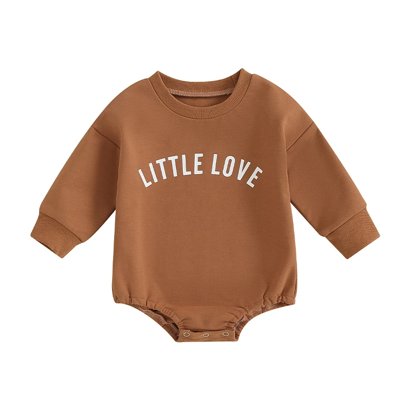 

Toddler Baby Sweatshirt Rompers Letter Print Long Sleeve Bodysuit Top Newborn Infant Cute Fall Clothes