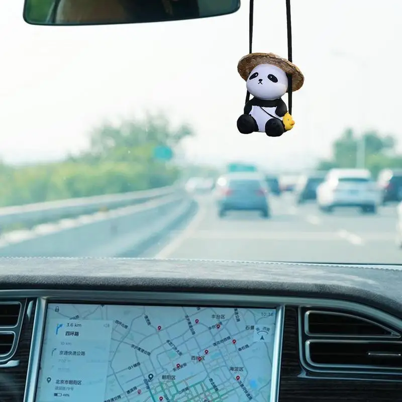 

Car Interior Panda Pendant Cartoon Car Interior Supplies Anime Pendant For Auto Suspension Decor Charm Pendant Car Accessories