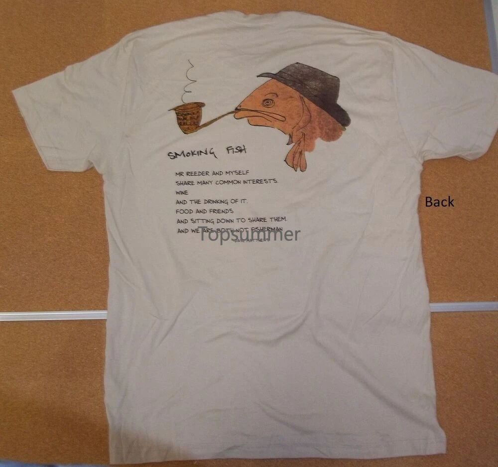 

Dave Matthews Band Dreaming Tree Smoking Fish Cotton T-Shirt Sizes S M L Xl