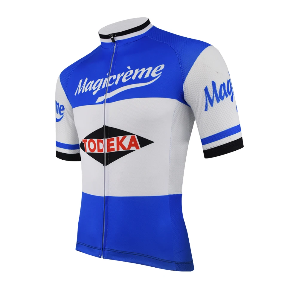 Magicreme-Cycling Jersey для мужчин одежда с короткими рукавами велосипедная французская