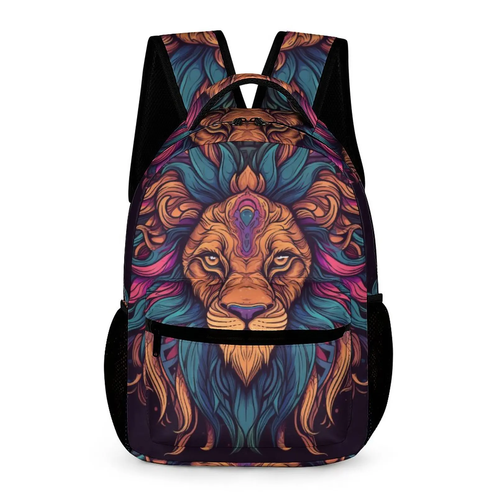 

Lion Backpack Vintage Kawaii Backpacks Male Travel Breathable School Bags Design Rucksack