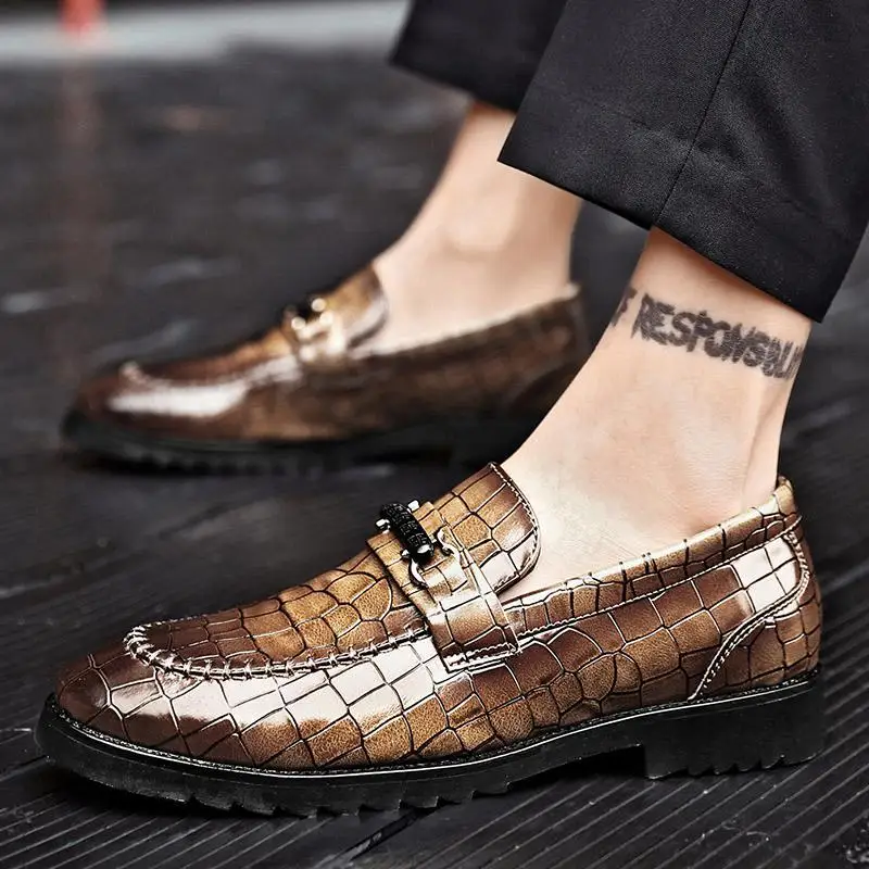 

Leather Shoes Men's Business Formal Autumn and Winter New Height Increasing Insole Casual British Style Wedding Groom's Shoes Yo