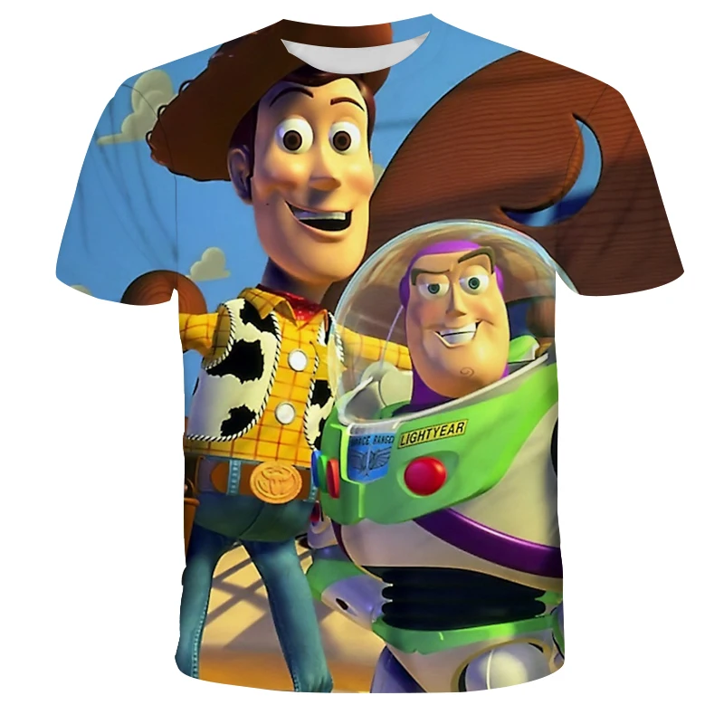 Disney 3D Print T-shirts For Boys and Girls,2022 Latest Summer Toy Story-Children's Clothes,Stylish Tops Tees For Teenagers