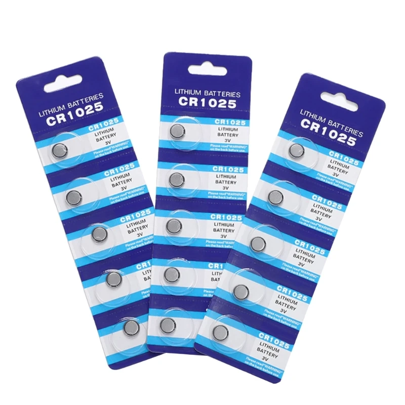 5 шт. батарейки CR1025 батарейка-таблетка для автомобильного ключа долговечная