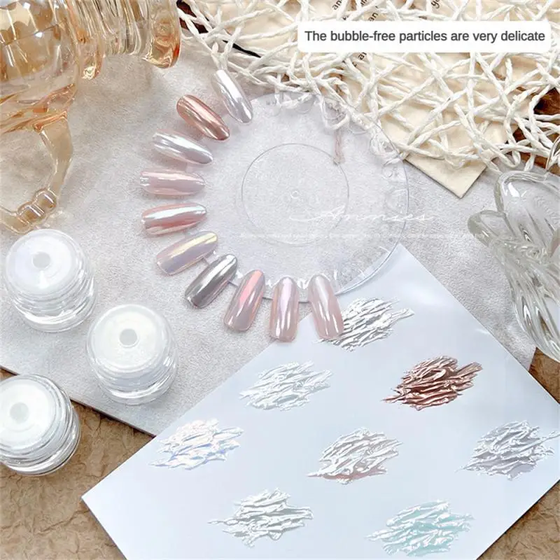 

Solid Rainbow Mirror Flour Diy Semi Permanent Nail Art Gel Uv Gel Nail Specular Effect Natural Nail Acrylic Nail Aurora Powder