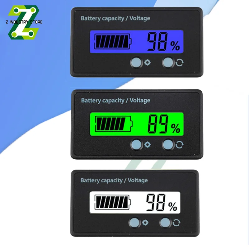 

6-73V 12V 24V 48V Lead Acid Lithium Battery Capacity Indicator Car Motorcycle Digital Voltmeter Voltage Tester Meter Tool GY-6S