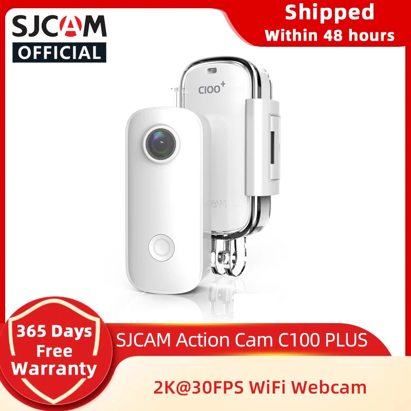 

SJCAM C100 / C100 PLUS Action Camera C100+ Thumb Camera 2K 30FPS 1080P H.265 12MP 2.4GHz WiFi 30M Waterproof C100PLUS Webcam