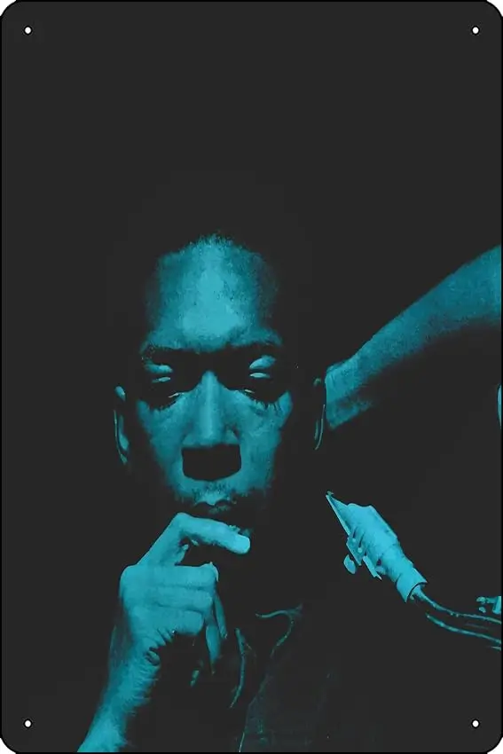 Забавный металлический жестяной знак Oedrtqi с голубым джазовым принтом для