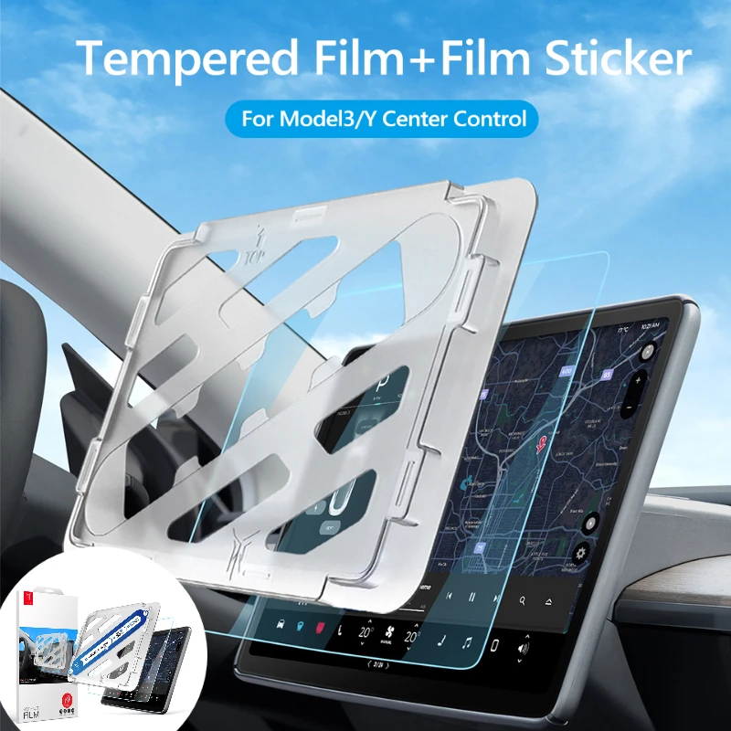 

Tempered Glass Screen Protector For Tesla Model 3 Y Navigation Touch Screen Protector Film Anti blue light Car accessories