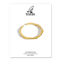 irregular 925 sterling silver korea rings female resizable handmade open ringen bijoux argent 925 massif pour femme fine jewelry
