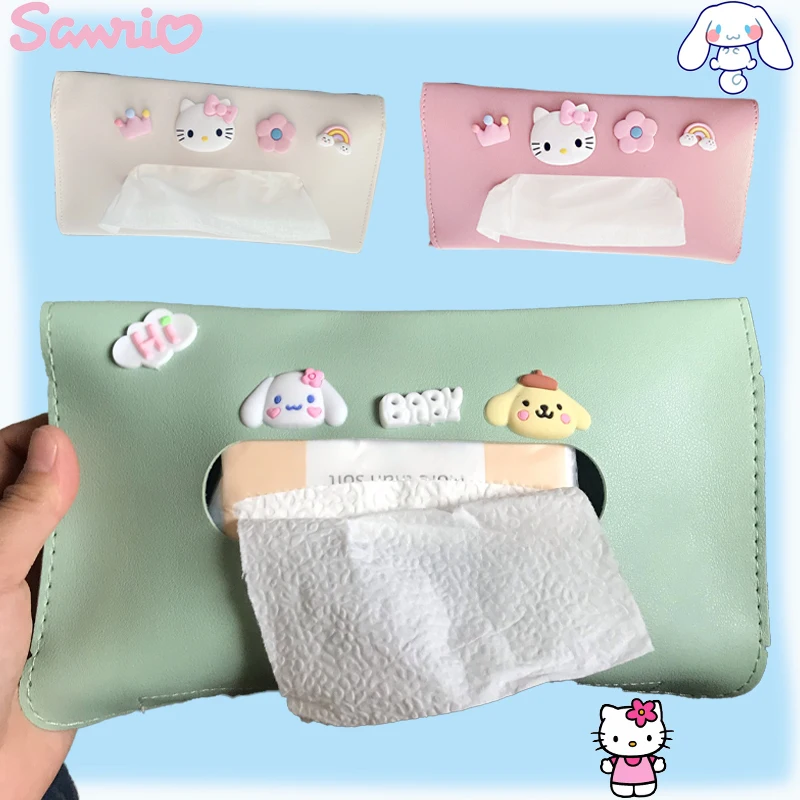 

Держатель салфеток для солнцезащитного козырька Kawaii My Melody Cinnamoroll мультяшный Автомобильный Держатель салфеток чехол для автомобиля