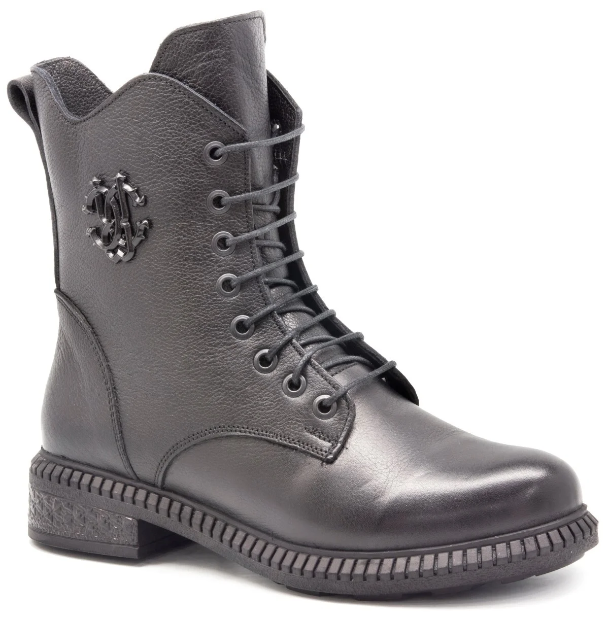 

Gedikpaşalı Srk 23K 20912 Black New Winter Season Women Boots Genuine Cow Leather Lace-Up Casual Stylish Solid Zipper Hot lining