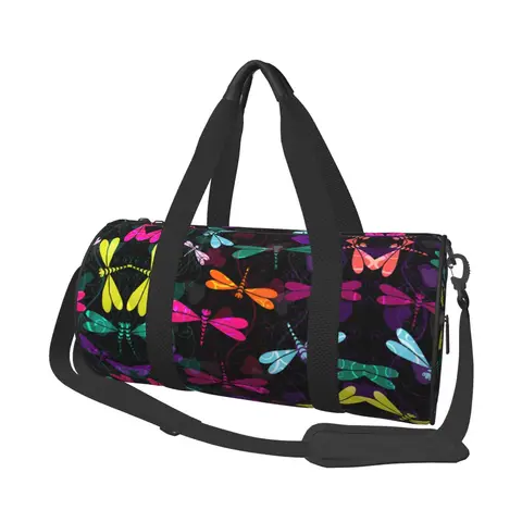 Красочные спортивные сумки с рисунком стрекозы, спортивная сумка с обувью, водонепроницаемая Мужская и женская сумка на заказ, цветная сумка для плавания и фитнеса