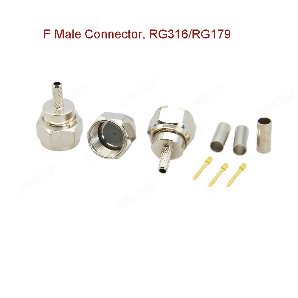 Коннектор для коаксиального разъема RG174 RG316 RG179 RF никелированный/позолоченный