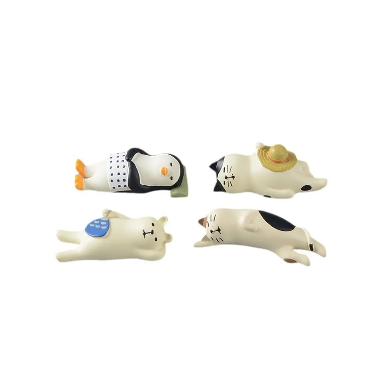 Япония Zakka украшение сцены пиво кот пингвин для рабочего стола миниатюрные