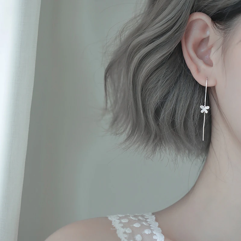 

Romantic Style Butterfly Long Tassel Drop Earrings Animal Earrings For Women Young Girls Christmas gift