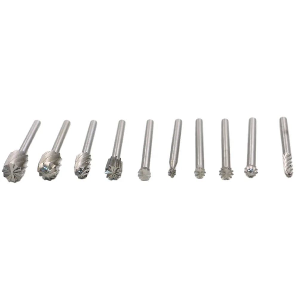 

20pcs HSS Rotary Router Bits Grinding Head Polishing Bit File Cutter 3.1mm Shank For Wood Carving Rotary Tools Grinder Parts
