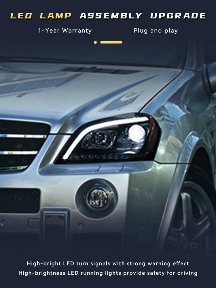 Автомобильные фары для Benz W164 ML350 ML500 2005 2006 2007 2008 классический стиль светодиодные