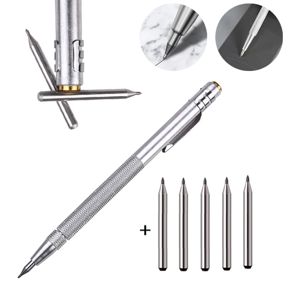 Scriber Pen Tungsten Carbide Engraving Pen Marking Carving Scribing Marker Tool For Glass Ceramic Metal Wood Hand Tool