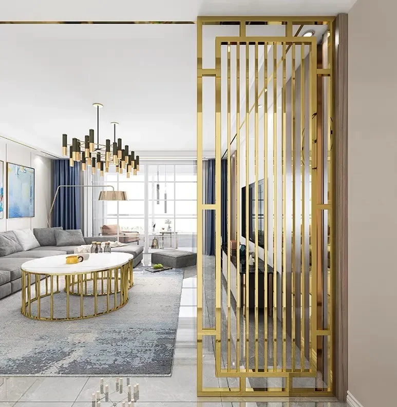 SUS 304 201 Легкая роскошная перегородка из золотой нержавеющей стали перегородки