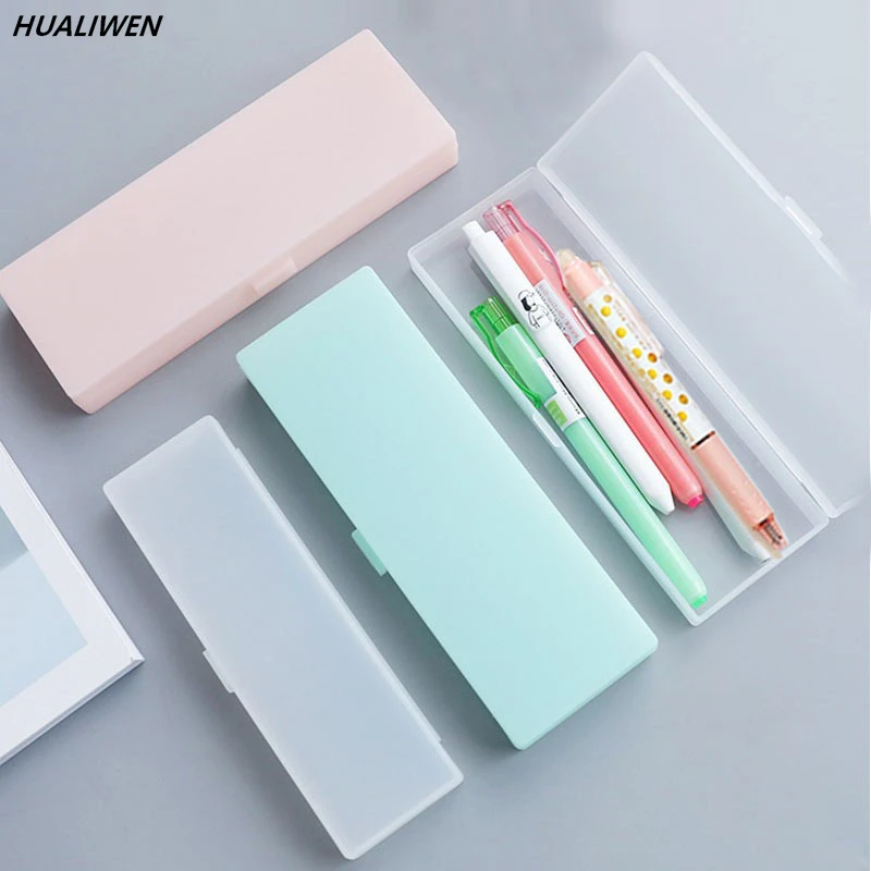 

Transparent Plastic Pencil Box For Students Without Printing And Low Carbon Environmental Protection Pencil Case Stationery