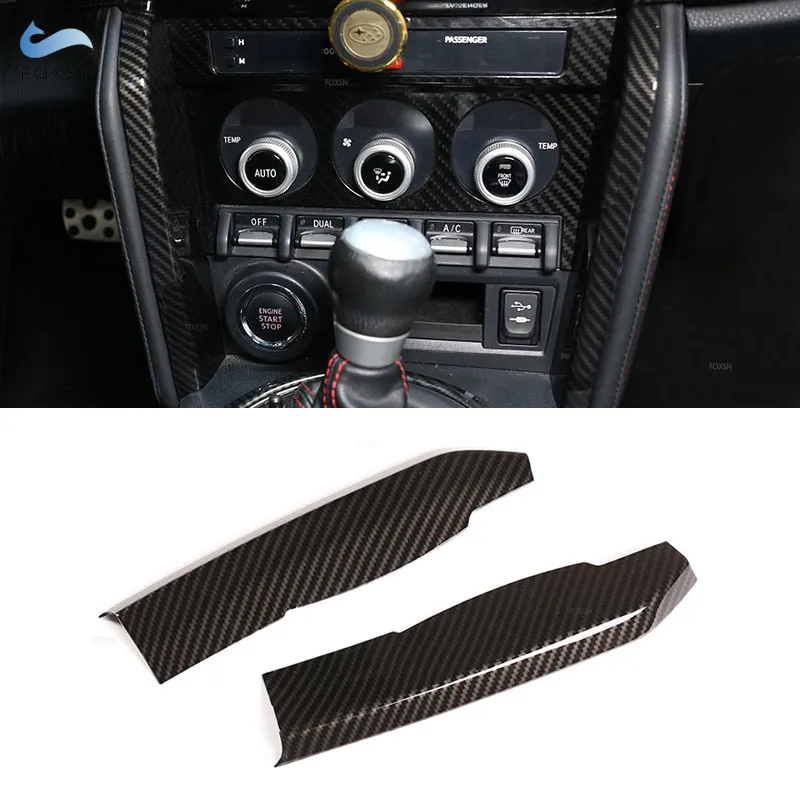 

For Toyota 86 Subaru BRZ 2012 - 2018 2019 2020 ABS Carbon Fiber Texture Center Control Panel Side Strips Cover Protective Trim