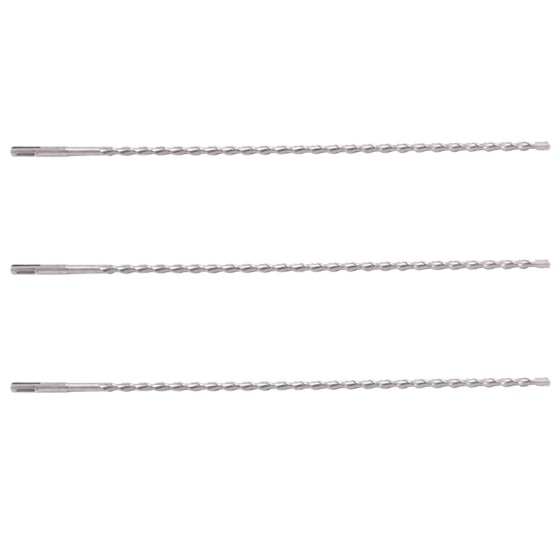 

3X, 50Cm 500Mm SDS+ PLUS 10Mm Hammer Masonry Drill Bit Sds Long (20 X 3/8 Inch)