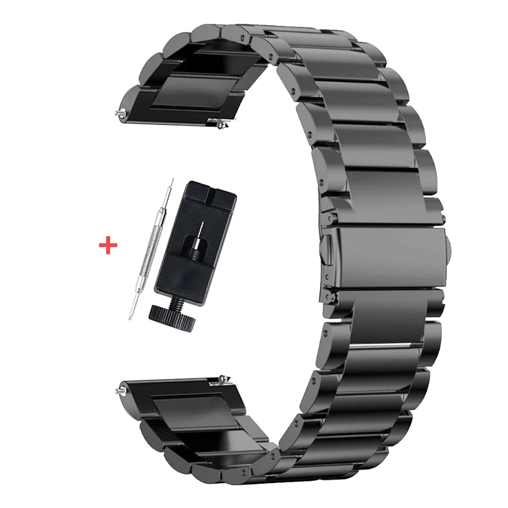 14/16/18mm 22mm 20mm 24mm Stainless Steel Strap for Samsung Watch 3 Active Band for Huawei GT2 Pro 42mm 46 Bracelet Accessories