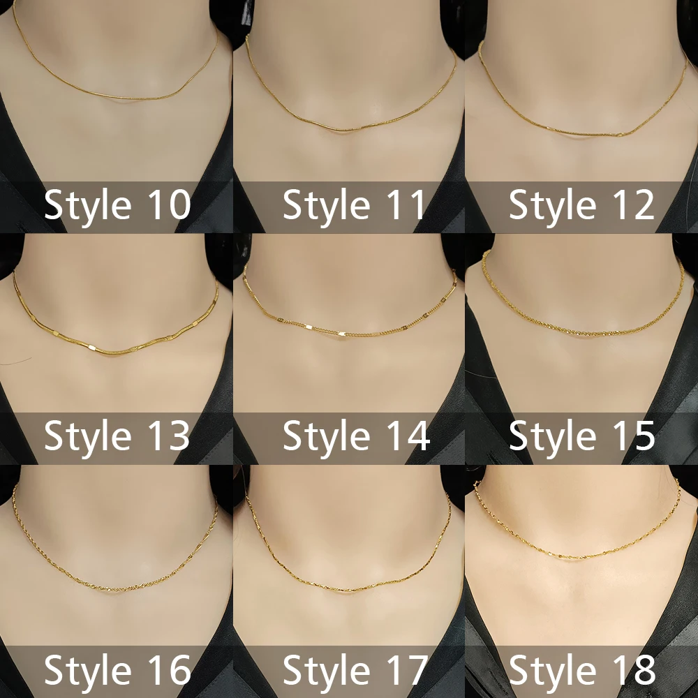 Ожерелье из нержавеющей стали золотого цвета толстая цепочка до ключиц чокер