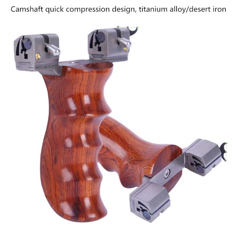 

New slingshot titanium alloy hunting slingshot TTF precision camshaft flat rubber band outdoor hunting shooting slingshot